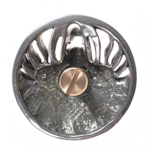 Metalen Leer Leder Lederen Applicatie/studs Indian Chief skull - Goudkleur